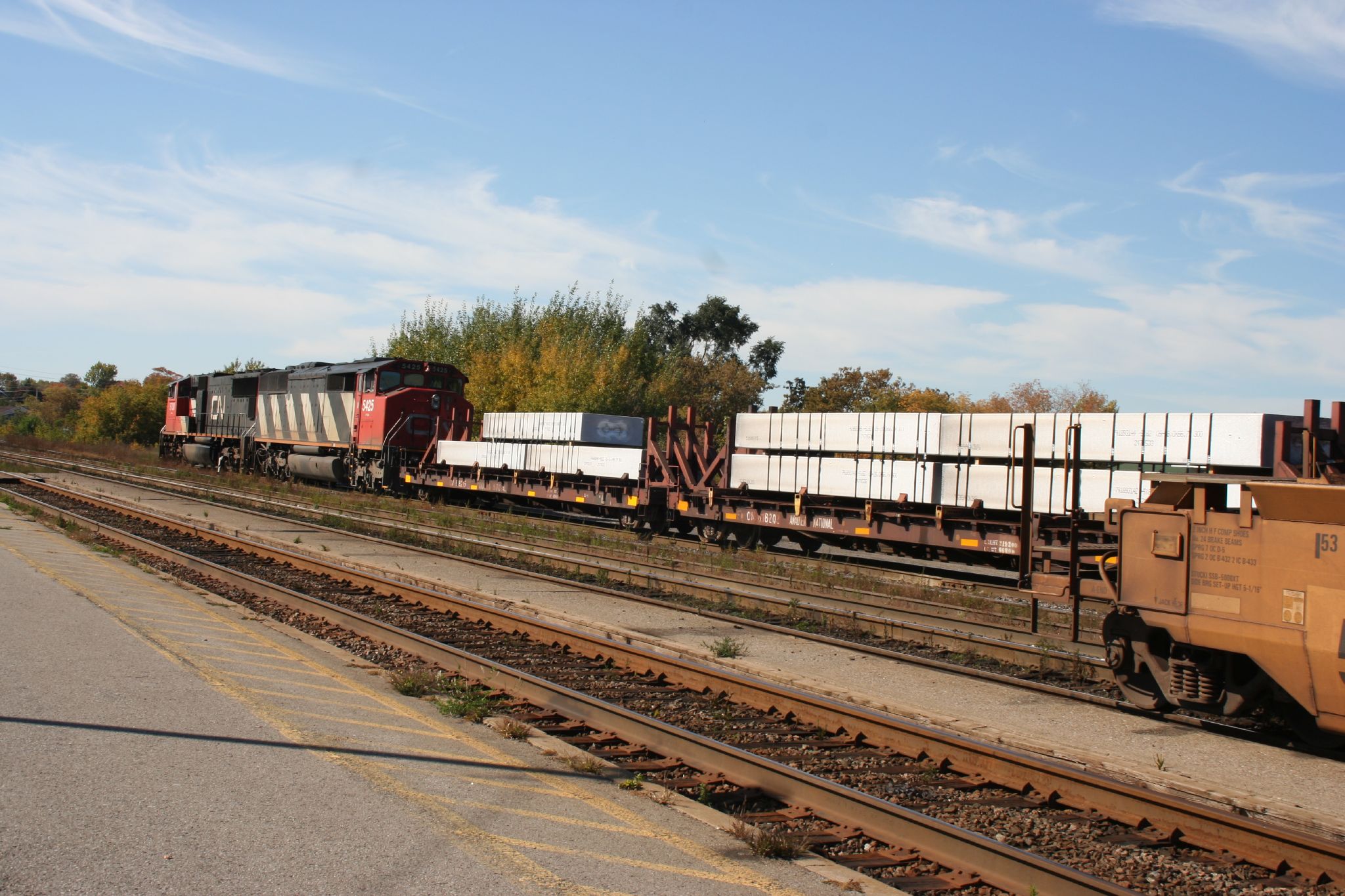Primary aluminium ingots prepared for rail transport